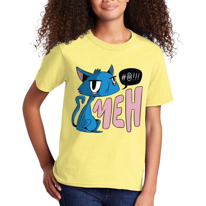 Annoyed Cat Meh Kids T-Shirt