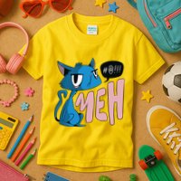 Annoyed Cat Meh Kids T-Shirt