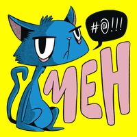 Annoyed Cat Meh Kids T-Shirt