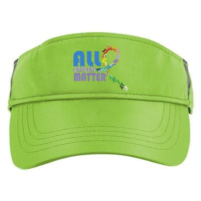 All Cancer Matters Awareness Day Ribbon Support Adult Drive Performance Visor