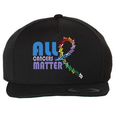 All Cancer Matters Awareness Day Ribbon Support Wool Snapback Cap