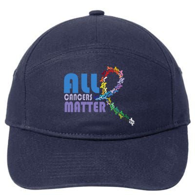 All Cancer Matters Awareness Day Ribbon Support 7-Panel Snapback Hat