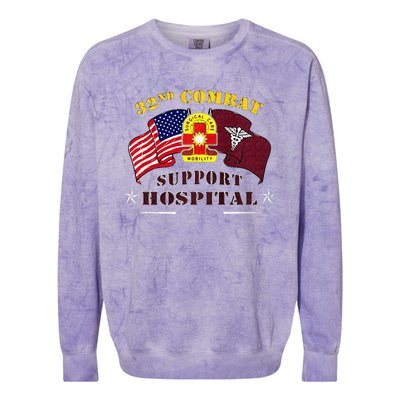 Army Combat Medic 32nd Combat Support Hospital Veteran Colorblast Crewneck Sweatshirt