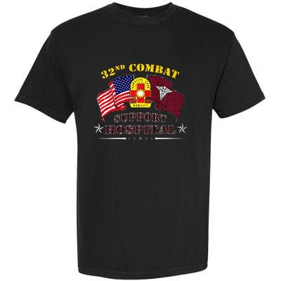 Army Combat Medic 32nd Combat Support Hospital Veteran Garment-Dyed Heavyweight T-Shirt