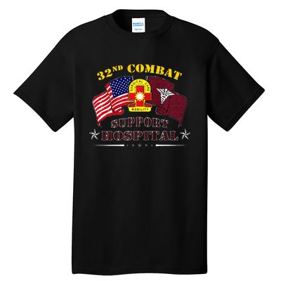 Army Combat Medic 32nd Combat Support Hospital Veteran Tall T-Shirt