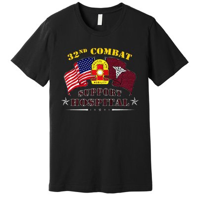 Army Combat Medic 32nd Combat Support Hospital Veteran Premium T-Shirt