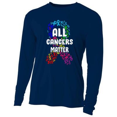 All Cancer Matters Awareness Day Ribbon Support Cooling Performance Long Sleeve Crew