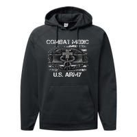 Army Combat Medic Veteran Gift For U.S A.R.M.Y. Performance Fleece Hoodie