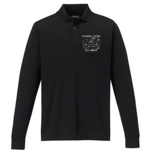 Army Combat Medic Veteran Gift For U.S A.R.M.Y. Performance Long Sleeve Polo