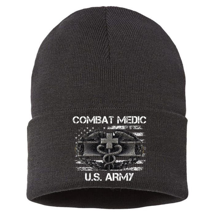 Army Combat Medic Veteran Gift For U.S A.R.M.Y. Sustainable Knit Beanie