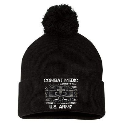 Army Combat Medic Veteran Gift For U.S A.R.M.Y. Pom Pom 12in Knit Beanie