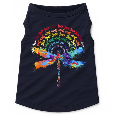 All Cancer Matters Awareness Day Ribbon Quote Doggie Tank
