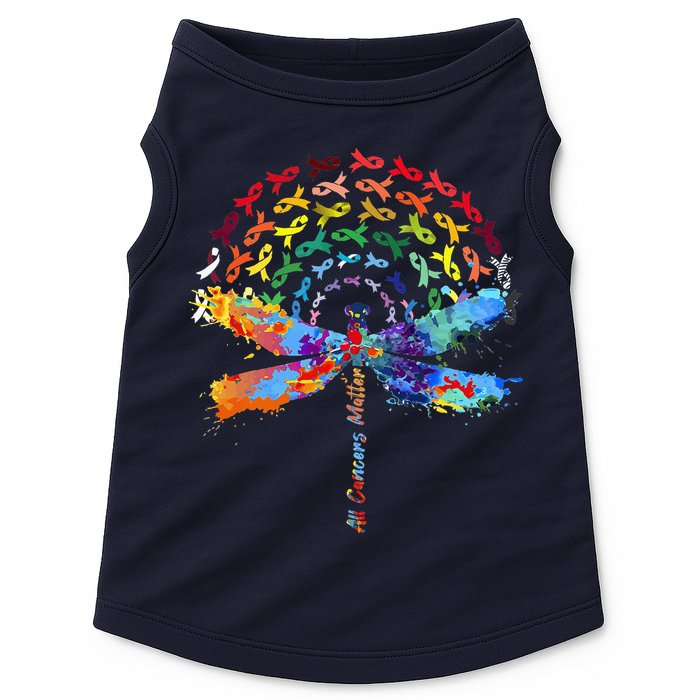 All Cancer Matters Awareness Day Ribbon Quote Doggie Tank
