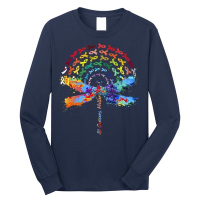 All Cancer Matters Awareness Day Ribbon Quote Long Sleeve Shirt
