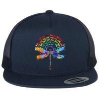 All Cancer Matters Awareness Day Ribbon Quote Flat Bill Trucker Hat