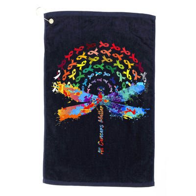 All Cancer Matters Awareness Day Ribbon Quote Golf Towel