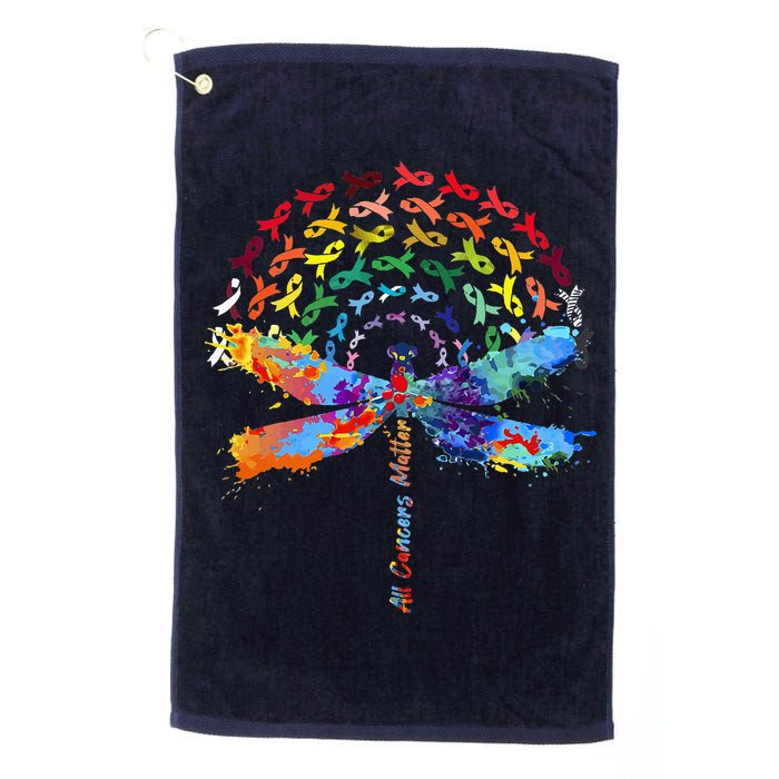 All Cancer Matters Awareness Day Ribbon Quote Golf Towel