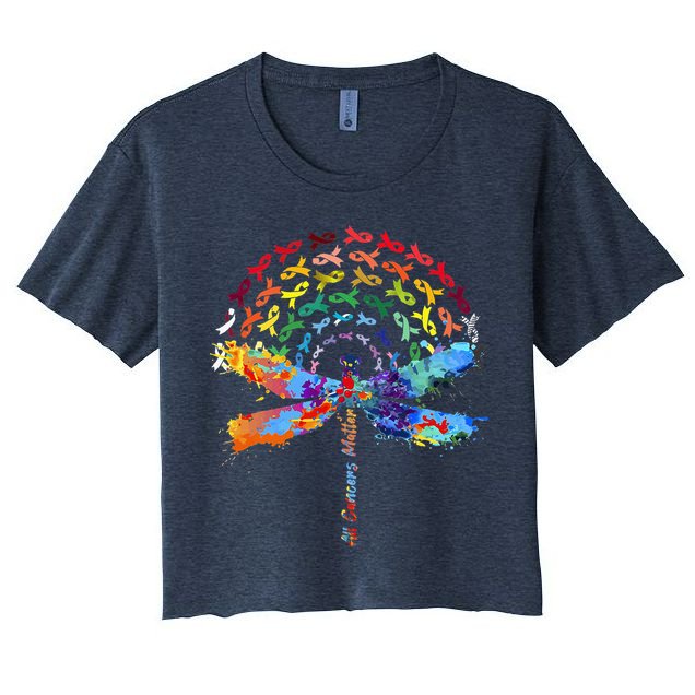 All Cancer Matters Awareness Day Ribbon Quote Crop Top