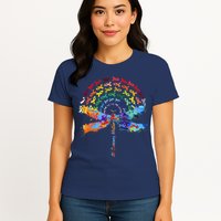 All Cancer Matters Awareness Day Ribbon Quote Womens T-Shirt