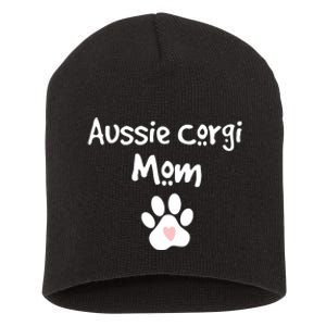 Aussie Corgi Mom Australian Shepherd Corgi Mix Breed Dog Short Acrylic Beanie