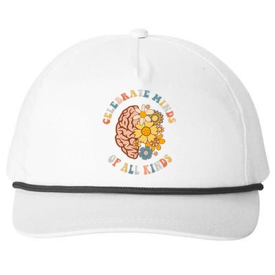 Autism Celebrate Minds Of All Kinds Neurodiversity Snapback Five-Panel Rope Hat