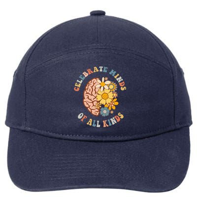 Autism Celebrate Minds Of All Kinds Neurodiversity 7-Panel Snapback Hat