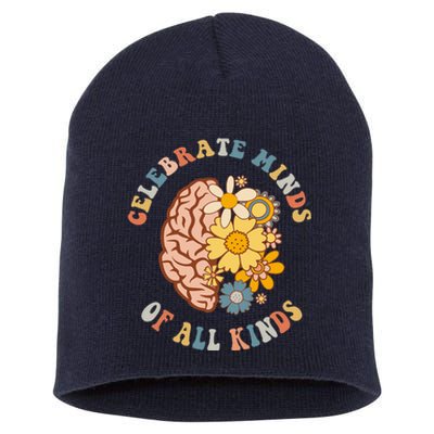 Autism Celebrate Minds Of All Kinds Neurodiversity Short Acrylic Beanie