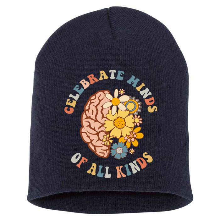 Autism Celebrate Minds Of All Kinds Neurodiversity Short Acrylic Beanie