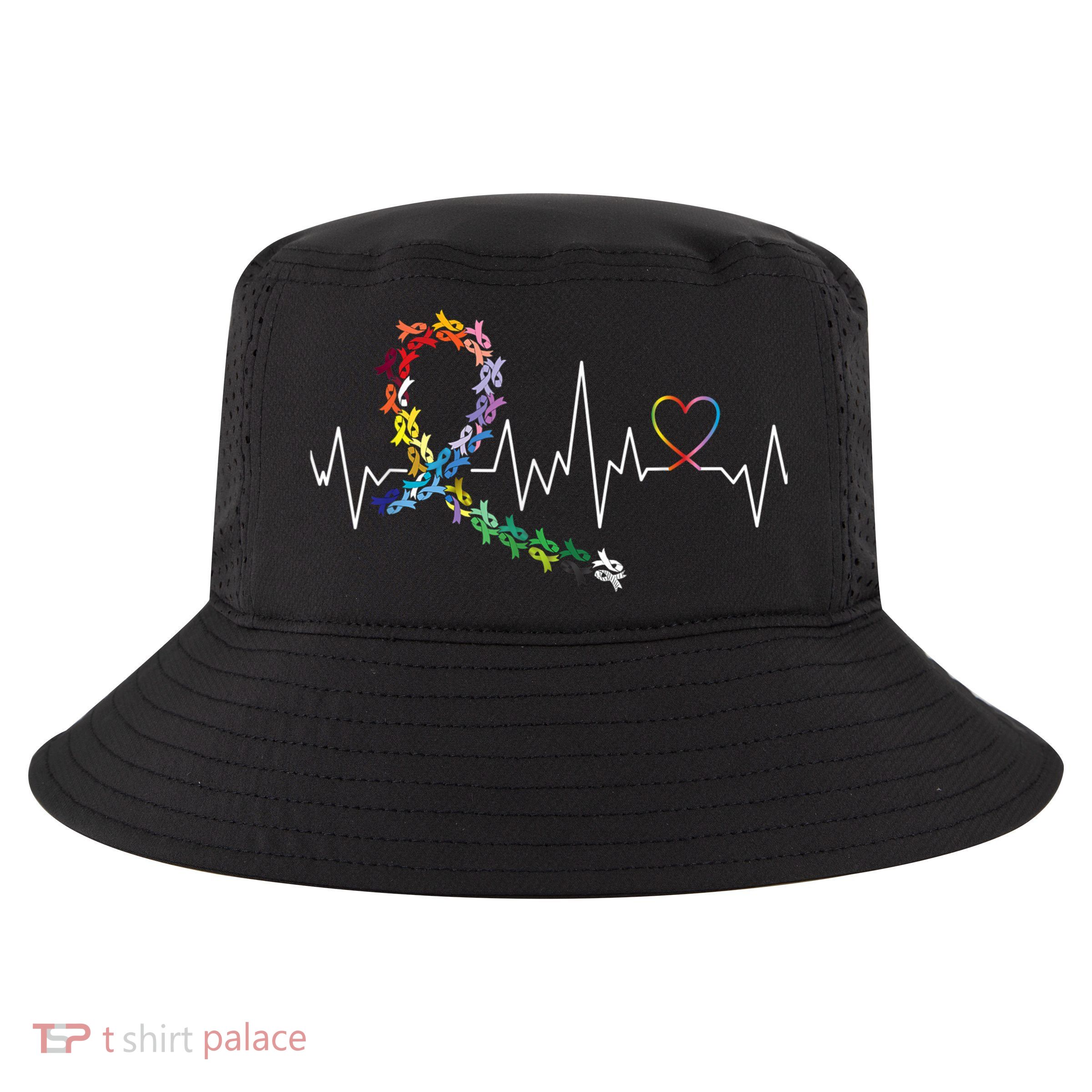 All Cancer Matters Awareness Day Heartbeat Cool Comfort Performance Bucket Hat