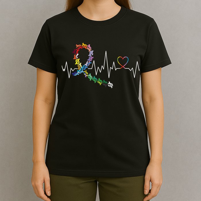 All Cancer Matters Awareness Day Heartbeat T-Shirt