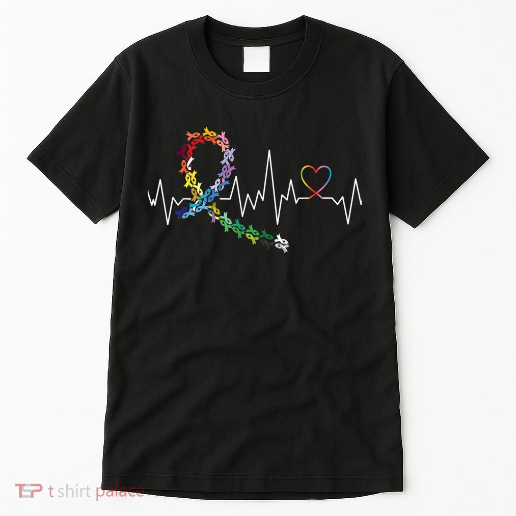 All Cancer Matters Awareness Day Heartbeat Tall T-Shirt
