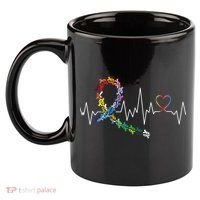 All Cancer Matters Awareness Day Heartbeat 11oz C Handle Ceramic Mug