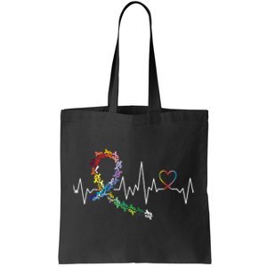 All Cancer Matters Awareness Day Heartbeat Tote Bag