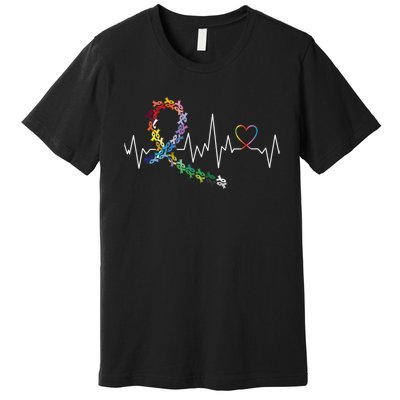 All Cancer Matters Awareness Day Heartbeat Premium T-Shirt