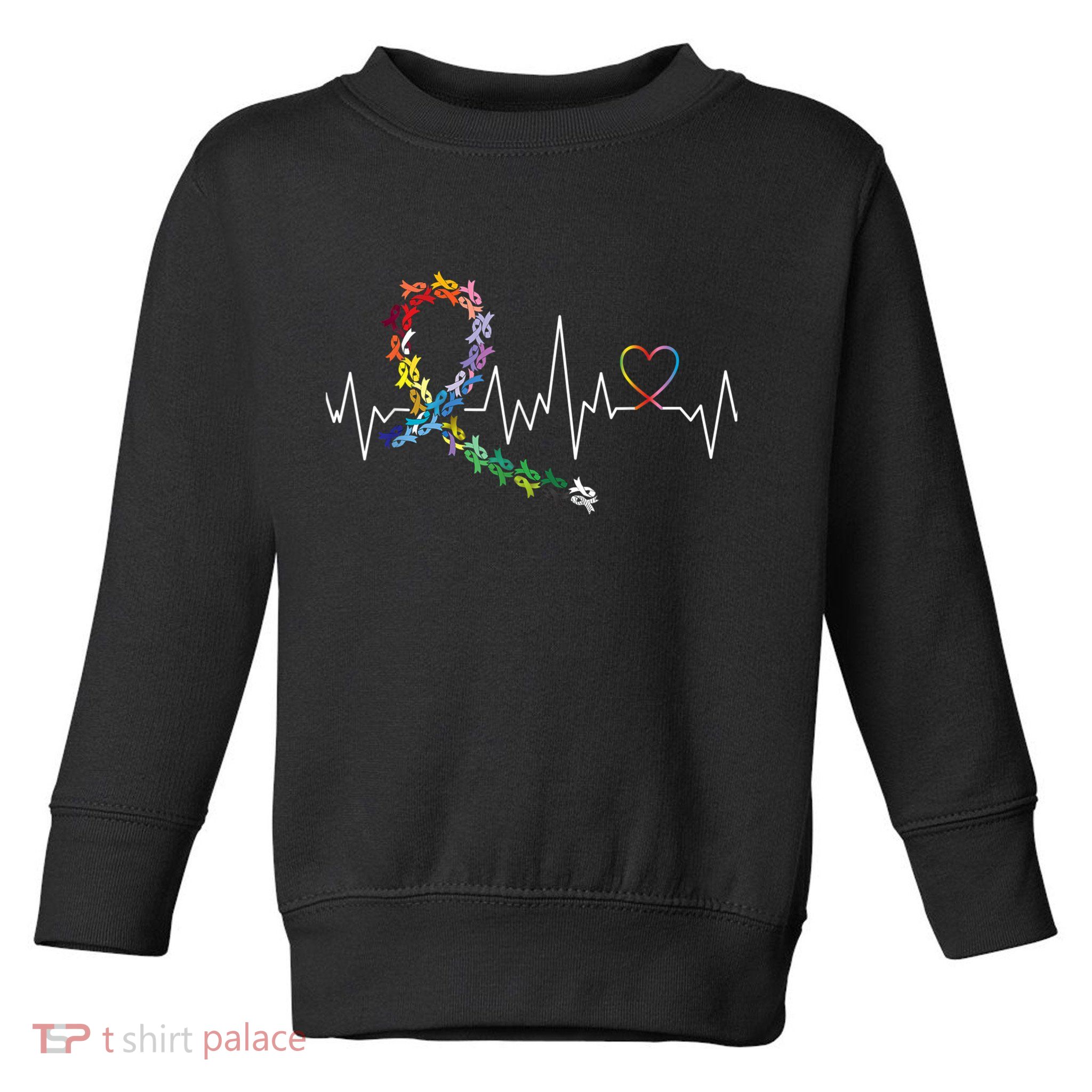 All Cancer Matters Awareness Day Heartbeat Toddler Sweatshirt