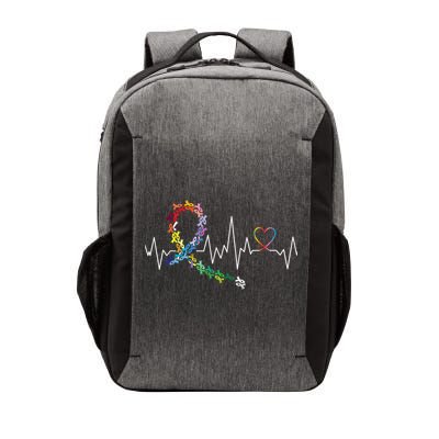 All Cancer Matters Awareness Day Heartbeat Vector Backpack