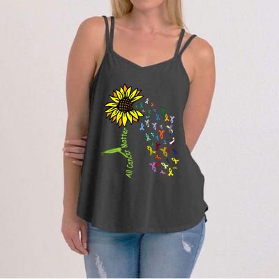 All Cancer Matters Awareness Day Ribbon Women's Strappy Tank