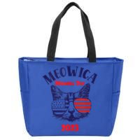 America Cat Memorial Day Design Gift Zip Tote Bag