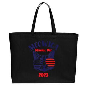 America Cat Memorial Day Design Gift Cotton Canvas Jumbo Tote