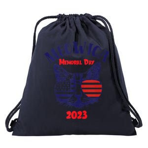 America Cat Memorial Day Design Gift Drawstring Bag