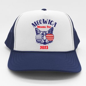 America Cat Memorial Day Design Gift Trucker Hat