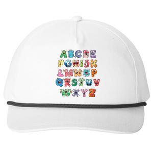 Abc Cute Monster Alphabet Halloween Teacher Costume Kids Snapback Five-Panel Rope Hat