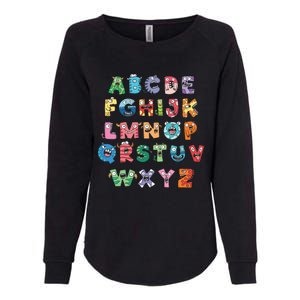 Abc Cute Monster Alphabet Halloween Teacher Costume Kids Womens California Wash Sweatshirt