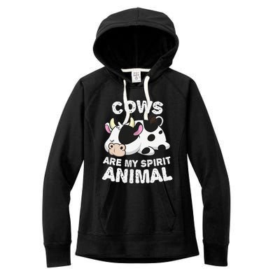 Anime Cows My Spirit Animal Gifts for Animal Lovers cute design is a perfect gift if you love cows. Get this funny cows clothes for Birthday gift, Christmas gift or Anniversary gift for any cows lover. Women's Fleece Hoodie