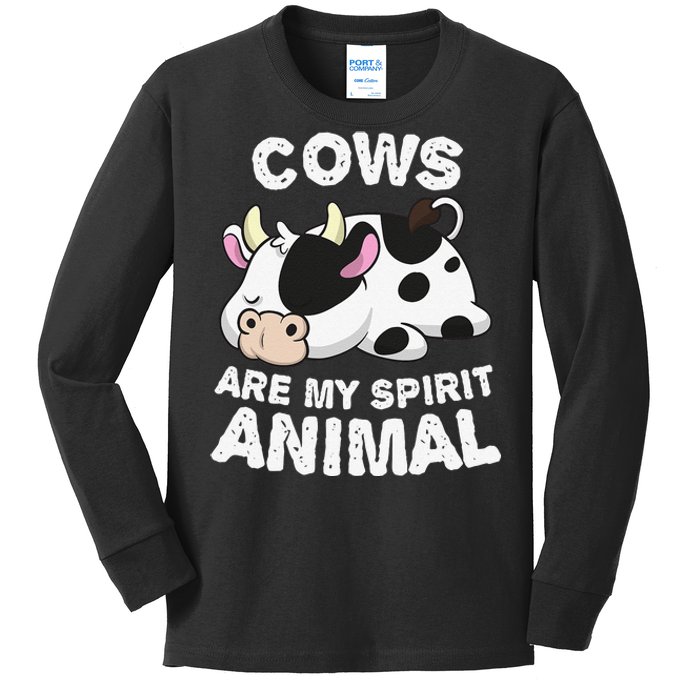 Anime Cows My Spirit Animal Gifts for Animal Lovers cute design is a perfect gift if you love cows. Get this funny cows clothes for Birthday gift, Christmas gift or Anniversary gift for any cows lover. Kids Long Sleeve Shirt