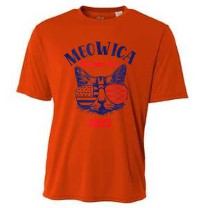 America Cat Memorial Day Design Gift Cooling Performance Crew T-Shirt