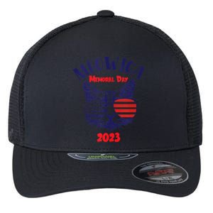 America Cat Memorial Day Design Gift Flexfit Unipanel Trucker Cap