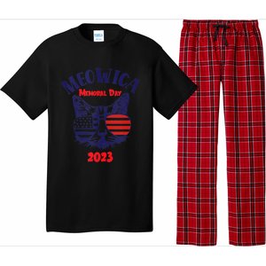 America Cat Memorial Day Design Gift Pajama Set