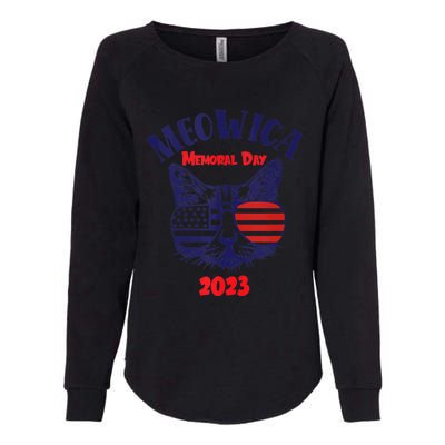 America Cat Memorial Day Design Gift Womens California Wash Sweatshirt