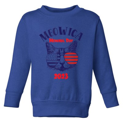 America Cat Memorial Day Design Gift Toddler Sweatshirt